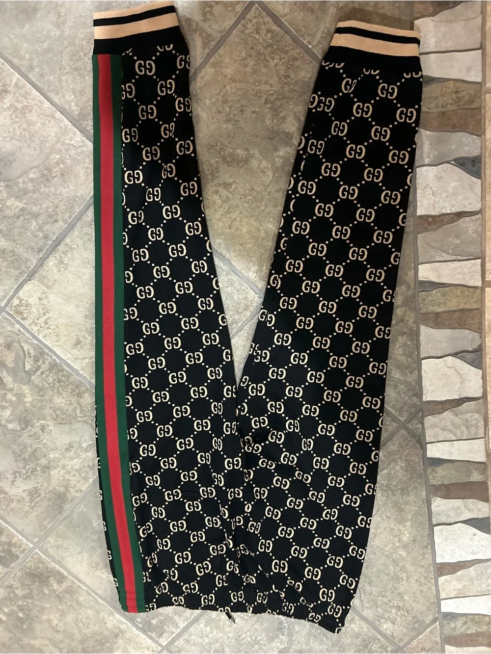 Men's Gucci GG jersey cotton jog pants, size XXL made in Italy